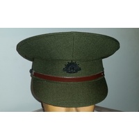 AIF SERVICE DRESS PEAK CAP size 56cm with rising sun badge