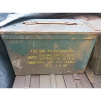 STEEL AMMO BOXES EX-MOVIE PROPS RESTENCILLED - 50 cal LINK BALL 50 cal box