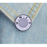 U.N.I.T. CAP BADGE - ENAMELLED WITH CLUTCH PIN BACKING  28mm