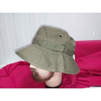 BRITISH MALAYA PATT GIGGLE HAT OLIVE REPRODUCTION