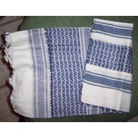 SHEMAGH / ARAB HEAD SCARF TOP QUALITY blue/white