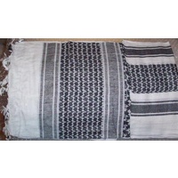 SHEMAGH / ARAB HEAD SCARF TOP QUALITY black/white