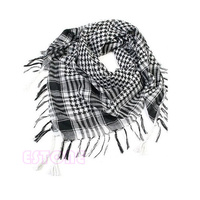 SHEMAGH / HEAD SCALF COTTON BLEND BLECK/WHITE