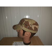 MILITARY PATROL CAP - U.S. CHOC CHIP 6 COLOUR DESERT size 57cm non-adjustable
