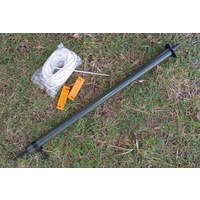 TENT / HOOTCHIE POLE SET - single adjustable pole, cord, 2 clips & peg
