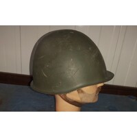 POLISH Wz67 STEEL HELMET VGC USED EARLY LINER