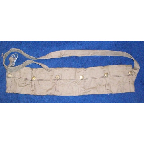 SMLE COTTON BANDOLEER 5 POCKET WITH PRESS STUDS AUSTRALIAN ISSUE