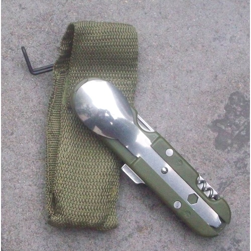 COMBO CAMPING DEVICE KNIFE FORK SPOON PLUS