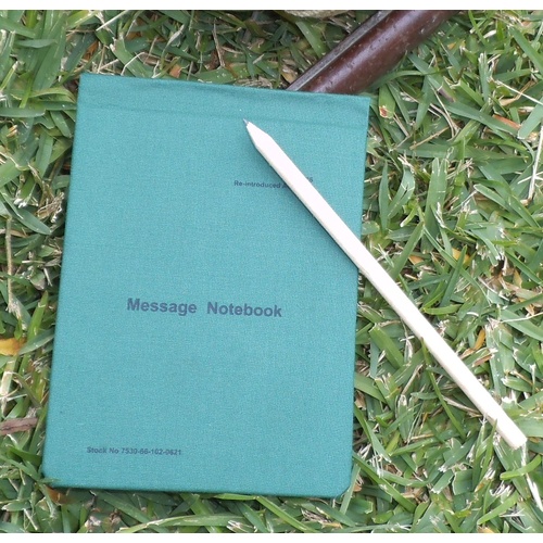 ARMY FIELD MESSAGE NOTEBOOK