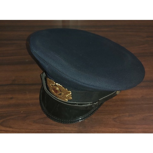 EAST GERMAN DDR PEAK CAPS NAVY