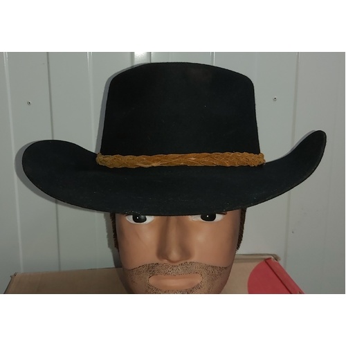 SWAGMAN / COWBOY FELT HAT - BLACK NEW