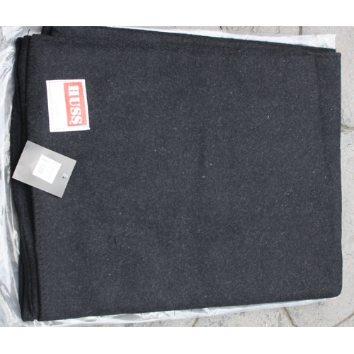 NAVY BLUE WOOL BLANKET NEW MADE