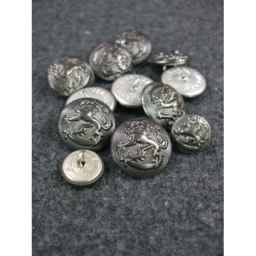 FINLAND BUTTONS GREY METAL REPRODUCTION