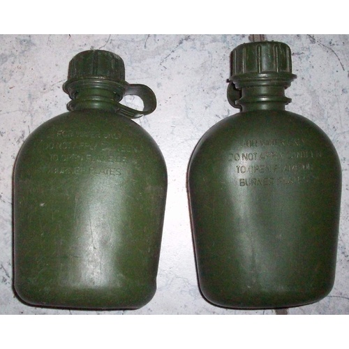 PLASTIC 1LT CANTEENS  USED EX-MILITARY & CADETS